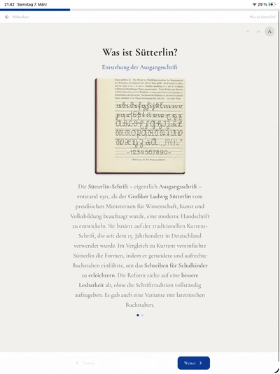 Lehrstunde: Sütterlin