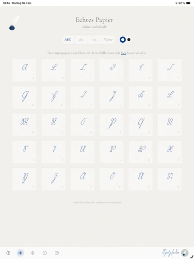 Buchstabenmanufaktur: Alphabet-Übersicht