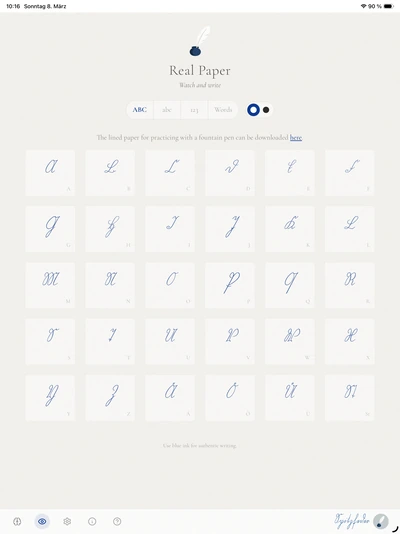 Buchstabenmanufaktur: Alphabet-Übersicht