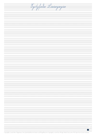 Spitzfeder Lined Paper Preview